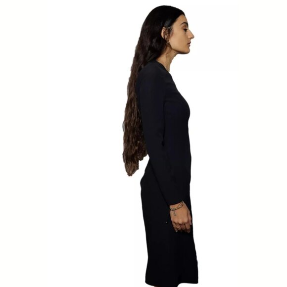 VERSACE Runway F/W 2016 Navy Blue Pink Panelled Wave Dress NWT IT Sz 42 - Picture 5 of 10
